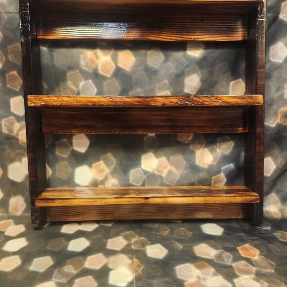 Handmade Rustic Wooden Wall Shelf - Picture 6 of 6